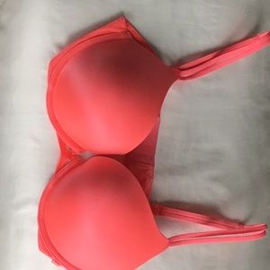 Victoria’s Secret Push Up Bra, Size 34D, Bright Pink